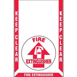 24" x 36" White / Red Fire Extinguisher Floor Marking Kit | Fastenal