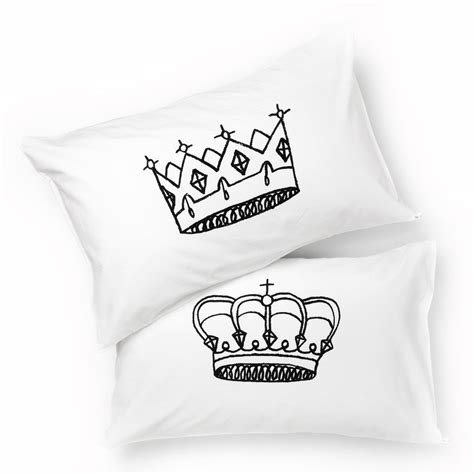 The Art Room - King & Queen Crown Pillowcase Set - The Art Room