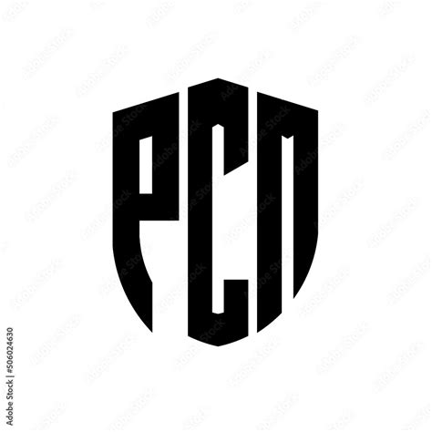 PCM letter logo design. PCM modern letter logo with black background ...