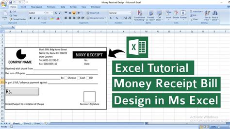 Microsoft Excel Receipt Template