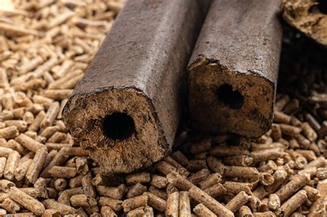 Premium Photo | Production of wood pellets a type of wood fuel