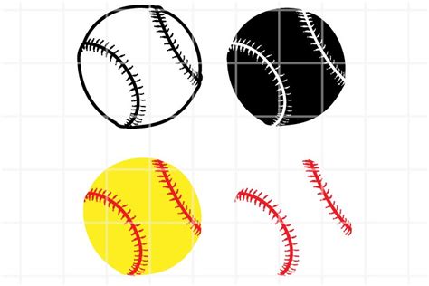 Softball SVG. Softball clip art. Baseball svg. (1547577)