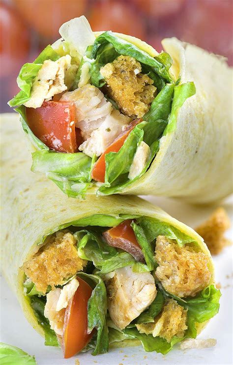 Chicken Caesar Salad Wraps | A Healthy Chicken Lunch or Dinner Recipe