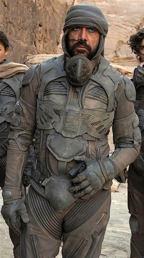 Close up detail of Dune 2021 Fremen stillsuit costume Iconic Movie ...