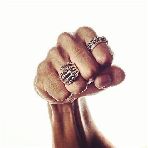 Silver Skull Skeleton Hand Ring