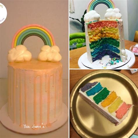 Rainbow vanilla cake | Homemade cakes, Rainbow cake, Oreo cake