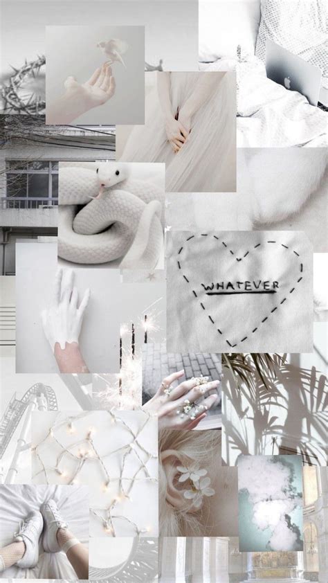 🖤 Aesthetic Wallpaper Collage White - 2021