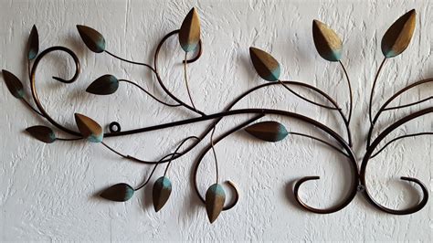 ON SALE Metal wall art Metal Vines and Leaf wall decor vintage looking ...