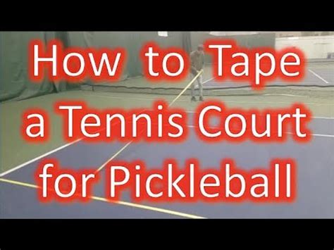 How to Tape a Tennis Court for Pickleball