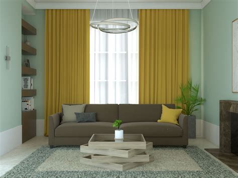 What Color Curtains with Green Walls and Brown Furniture? (8 Jaw ...