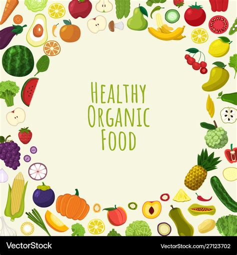 Healthy organic food Royalty Free Vector Image