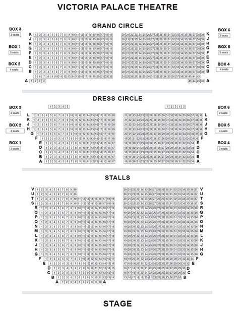 Victoria Palace Theatre Seating Plan for Hamilton