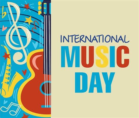 Feliz celebración del día internacional de la música en octubre ...