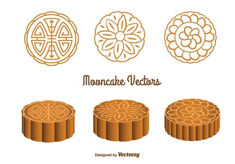 Cute Mooncake Vectors - Download Free Vector Art, Stock Graphics & Images