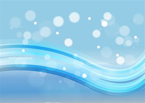 Abstract Wavy Light Blue Gradient Background Vector Image