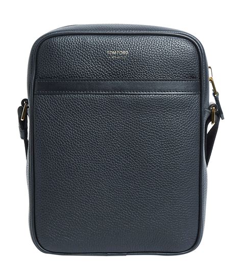 Tom Ford Small Leather Messenger Bag in Black for Men - Lyst