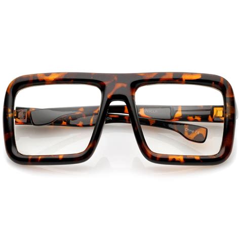 Oversize Bold Thick Frame Clear Lens Square Eyeglasses 58mm ...