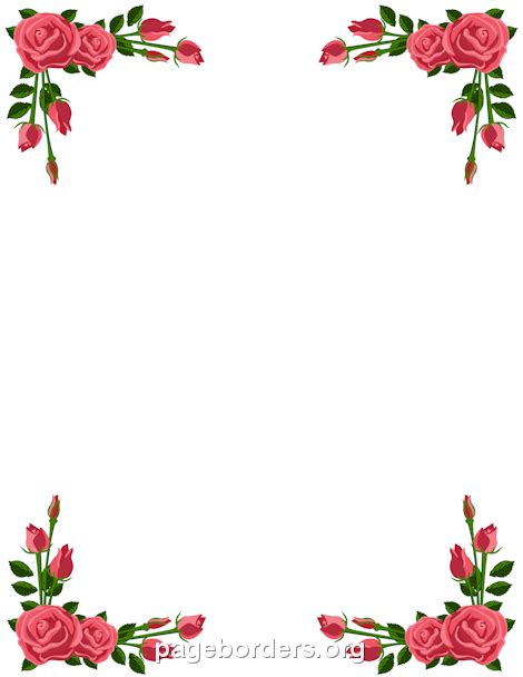 Download Free Rose Flower Border Free Download Png Hd Icon Favicon - Riset