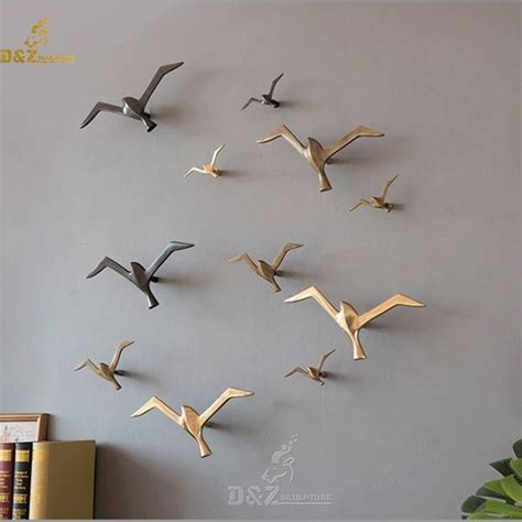 metal flying bird wall art sculptures