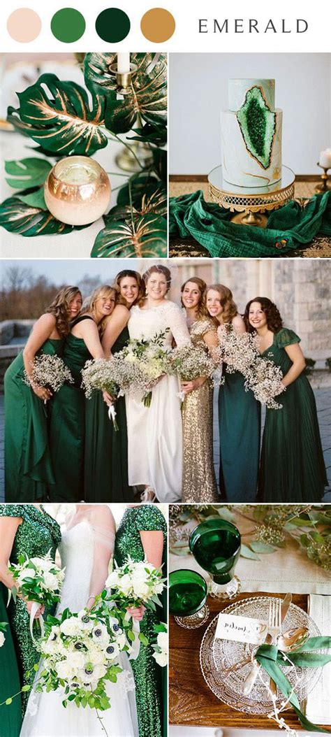 ️ 16 Dark Green & Emerald Wedding Color Palette Ideas 2024 | Colors for ...