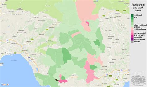 Mid-Glamorgan population stats in maps and graphs.