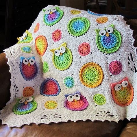 crochet owl blanket pattern m - Cool Creativities