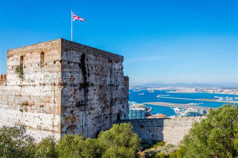 Moorish Castle With British Flag Flying - Gibraltar Info