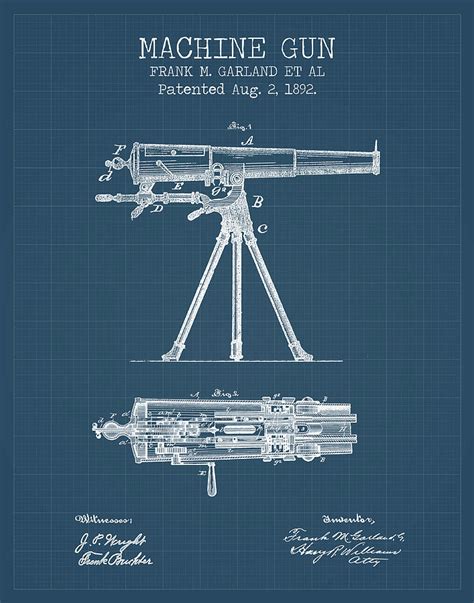 Machine gun blueprints Digital Art by Dennson Creative - Fine Art America