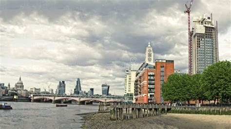 Blackfriars Bridge With London Skyline Stock Photo - Image of british ...