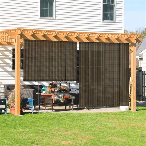 Amazon.com : Coarbor Outdoor Roll up Shades Blinds for Porch Pergola ...