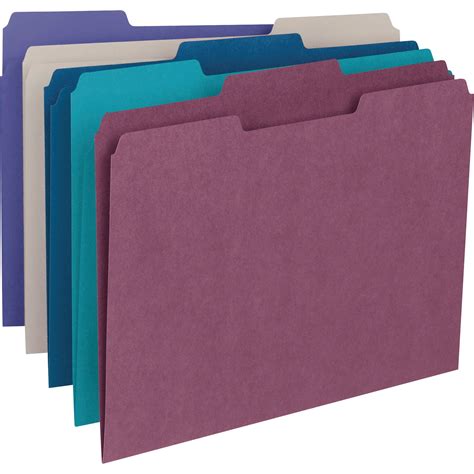 Smead Colored File Folders 1/3-Cut Tabs Asst 100/BX Letter (11948 ...