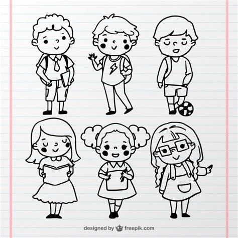 Download Fantastic Collection Of Hand-drawn Students for free | Little ...