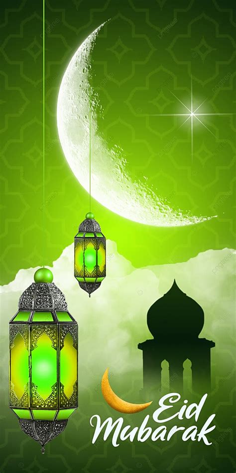 Green Eid Mubarak Background, Islamic, Festival, Holiday Background ...