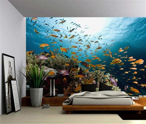 Underwater Fish Ocean World Large Wall Mural Self-adhesive