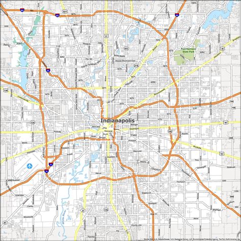 Indianapolis Map, Indiana - GIS Geography