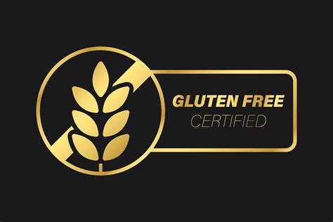 Gluten free label or gluten free stamp isolated in flat style. Gluten ...