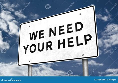 We Need Your Help - Road Sign Illustration Stock Illustration ...