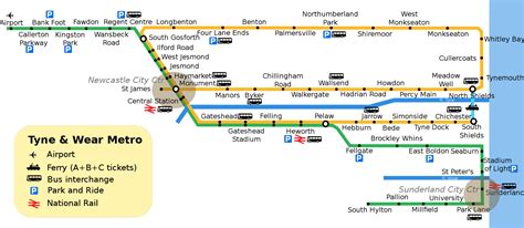 Newcastle Metro Route Map