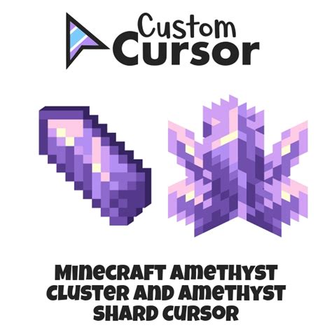 Minecraft Amethyst Cluster and Amethyst Shard Curseur – Custom Cursor