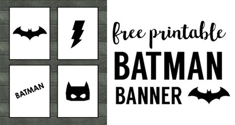 Batman Party Banner Free Printable - Paper Trail Design