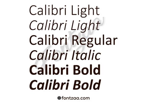 Calibri Font - Fontzaa - Exclusive Fonts Library