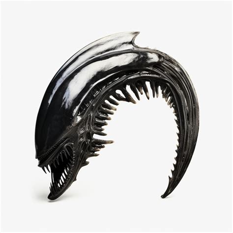 Premium AI Image | Xenomorph tail with white background high quality