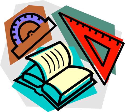 Vector Illustration Of School Mathematics Study In - Math Book Clip Art ...