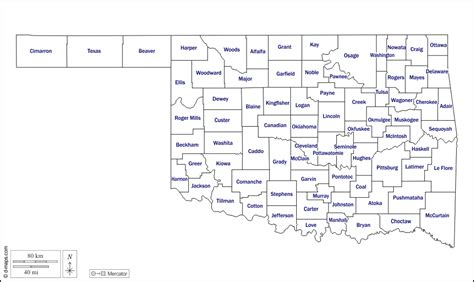 Oklahoma County Map Printable