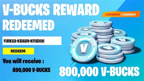 REDEEM THE 800,000 V-BUCKS CODE IN FORTNITE! - YouTube