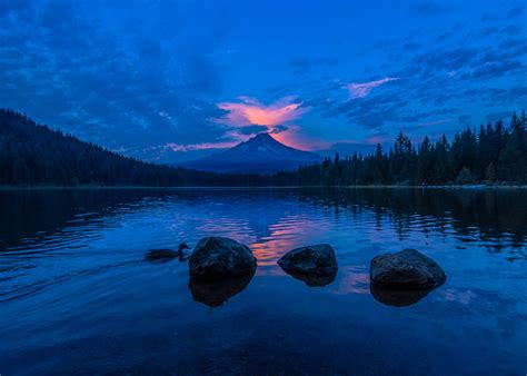 Lake Blue Sky Sunset 4k Wallpaper,HD Nature Wallpapers,4k Wallpapers ...