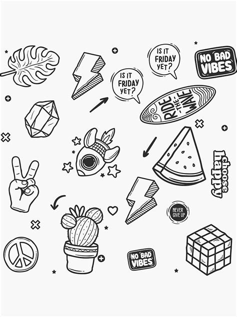 black aesthetic sticker pack Sticker by Con Inspo | Black and white ...