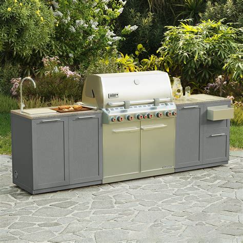 Shop Weber Summit 6-Burner Built-In Grill With 2 Piece Outsider ...