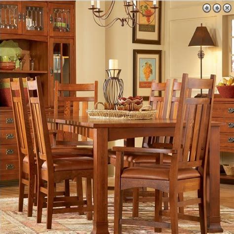 This mission style dining room set was seen on humbleabode.com ...