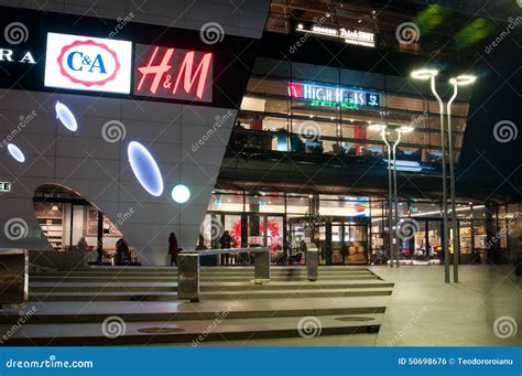 Mall entrance by night editorial photo. Image of exterior - 50698676